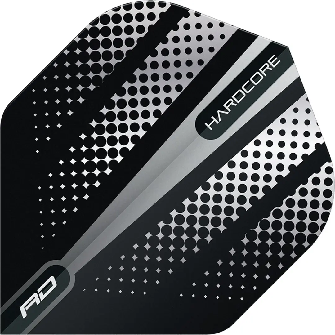 Red Dragon Hardcore Radical Black Flash Dart Flights - 3 Stuks