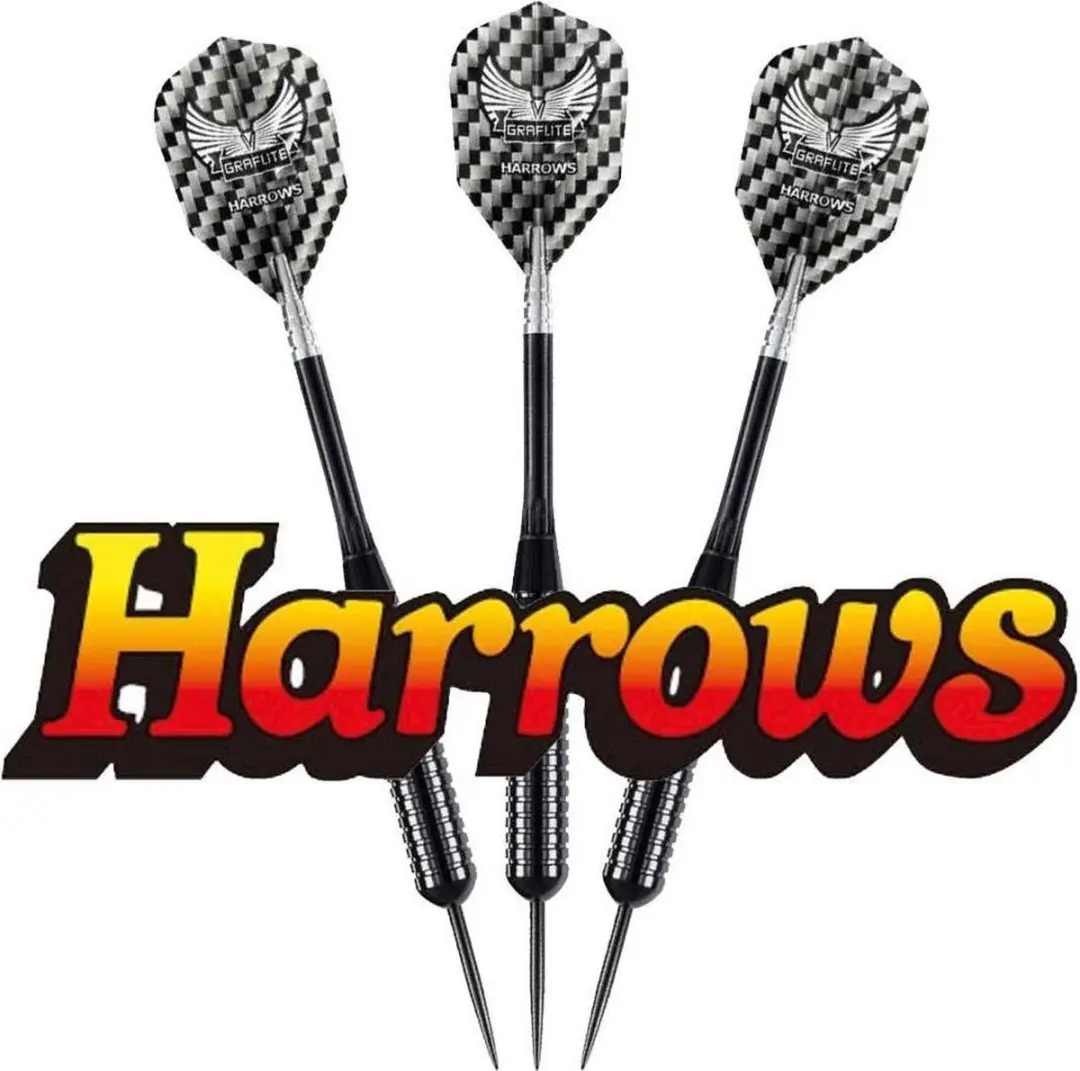 Harrows Black Arrow 25Gk Darts - 3 Stuks - Zwart