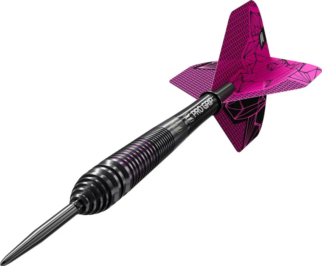 Target Lorraine Winstanley G2 Swiss Point Dartpijlen - 3 Stuks - Zilver/Zwart/Paars - afbeelding 6 van 6