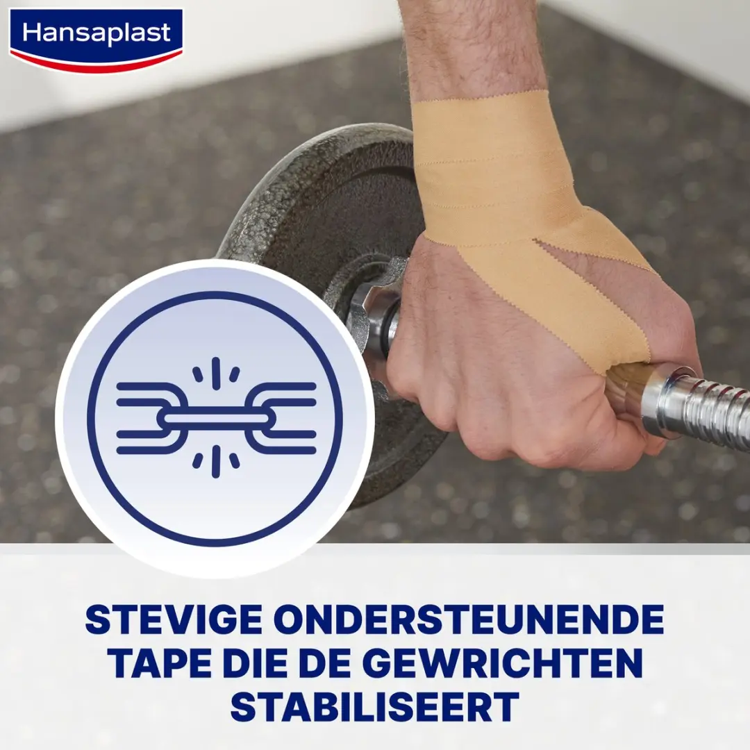 Hansaplast Stevige Sporttape 3,75cm x 15m - Beige - afbeelding 6 van 6