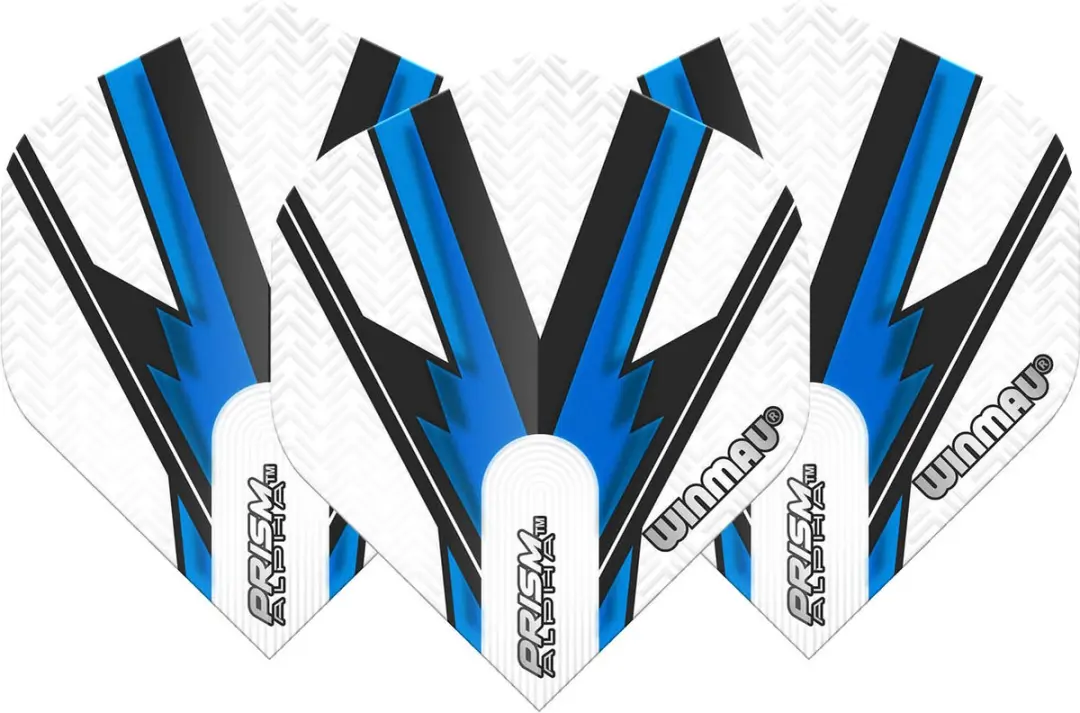 Winmau Prism Alpha Dart Flights - 3 Stuks - Blauw/Wit