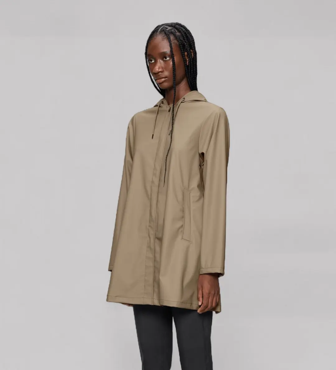 Rains Jas A-lijn - Beige - afbeelding 6 van 6