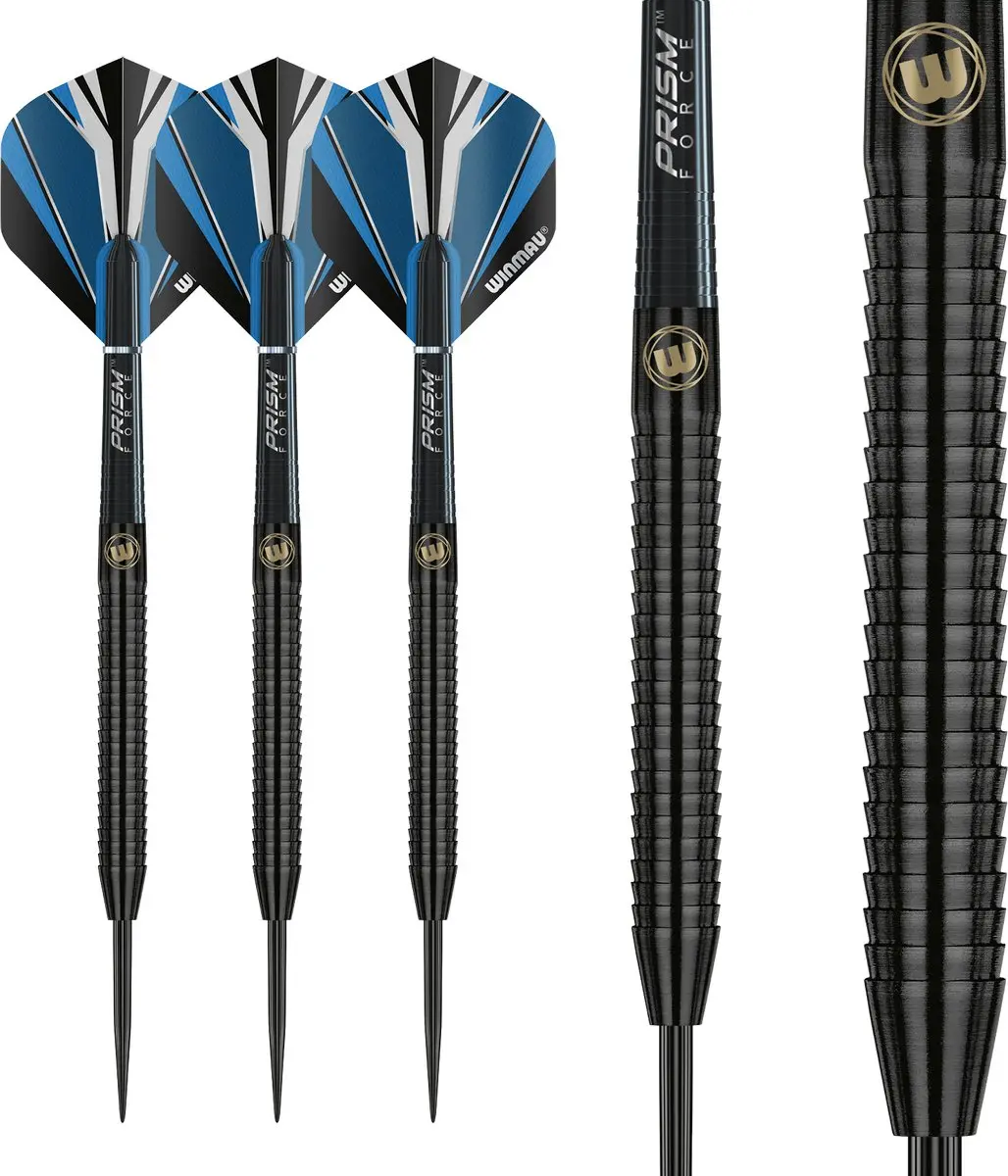 Winmau Sabotage Onyx Dartpijlen - 3 Stuks - Zwart/Blauw/Wit