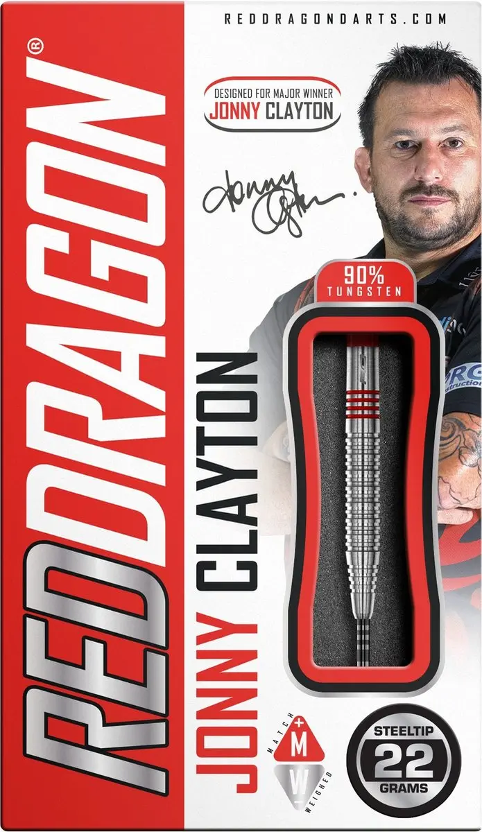 Red Dragon Jonny Clayton 2.0 Dartpijlen - 3 Stuks