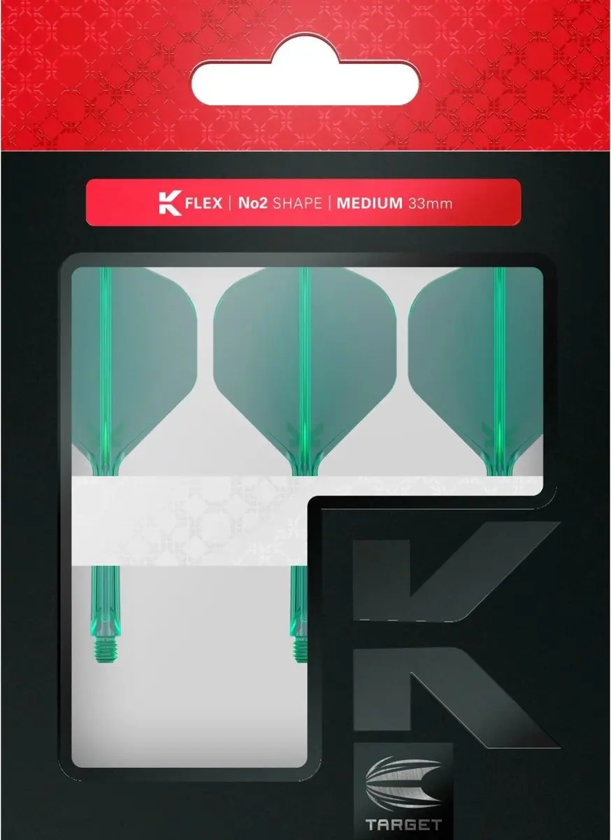 Target K-Flex Green NO2 Dart Flights Intermediate 26mm - 410032
