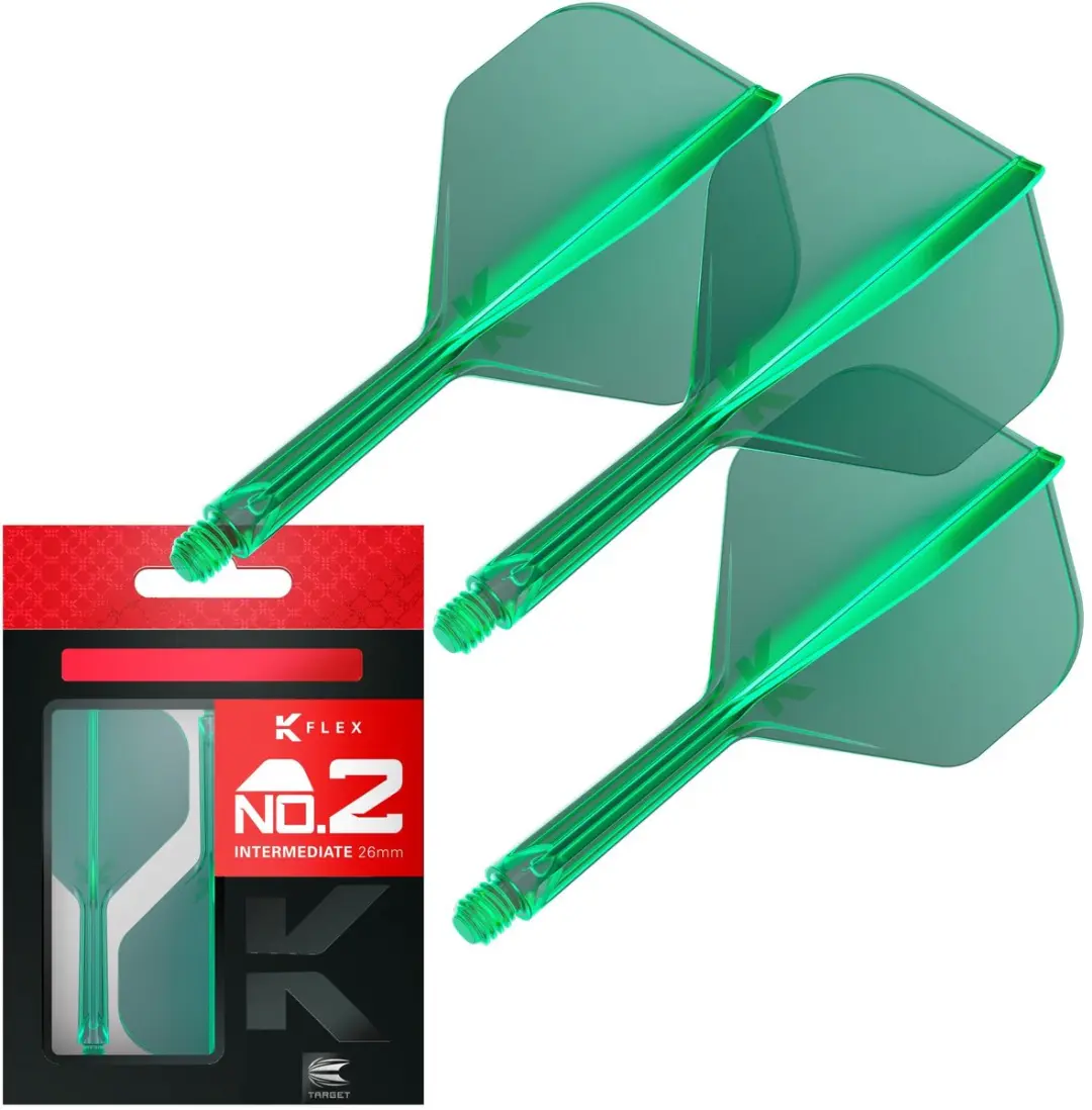 Target K-Flex Green NO2 Dart Flights Intermediate 26mm - 410032