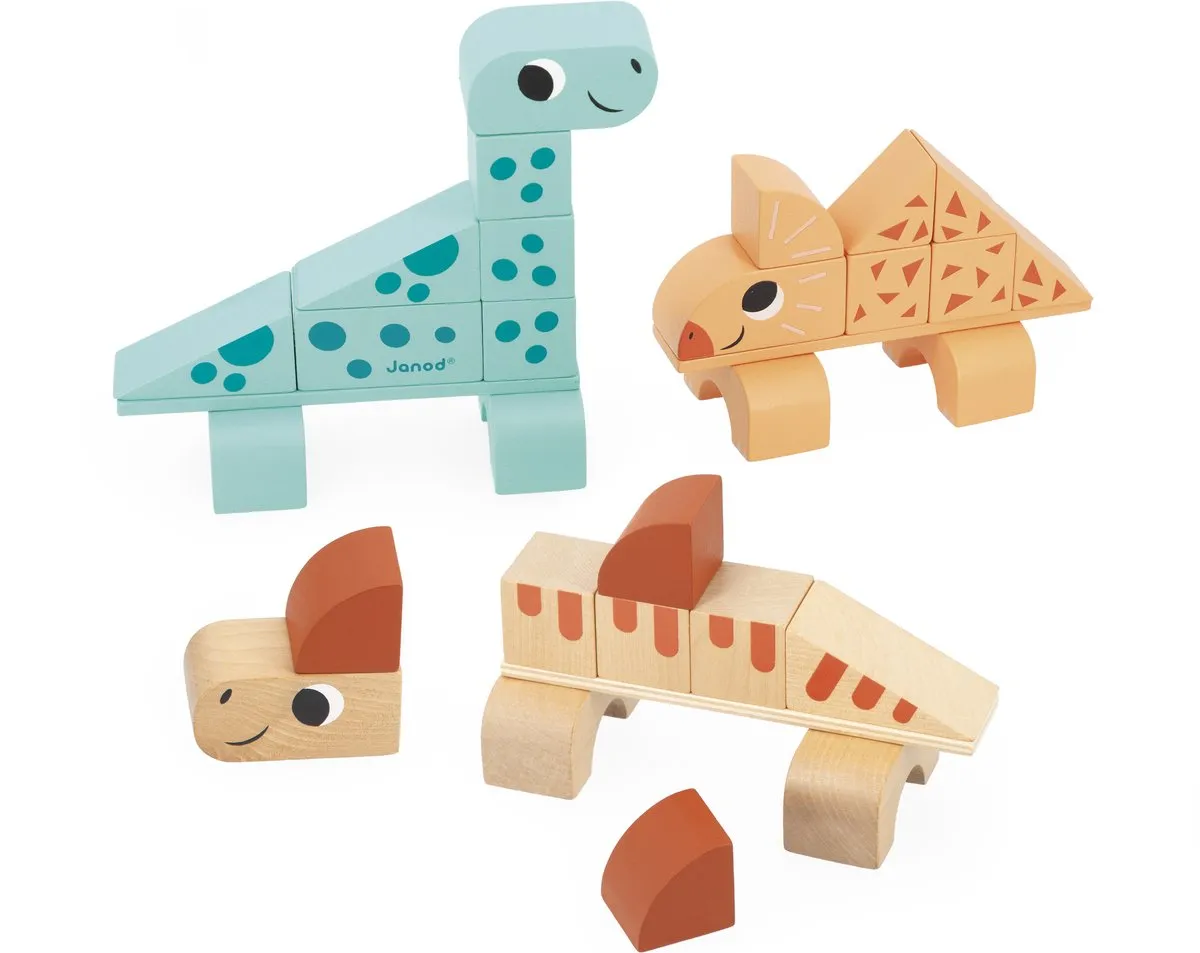 Janod Dino Cubicosaurus Blokkenset
