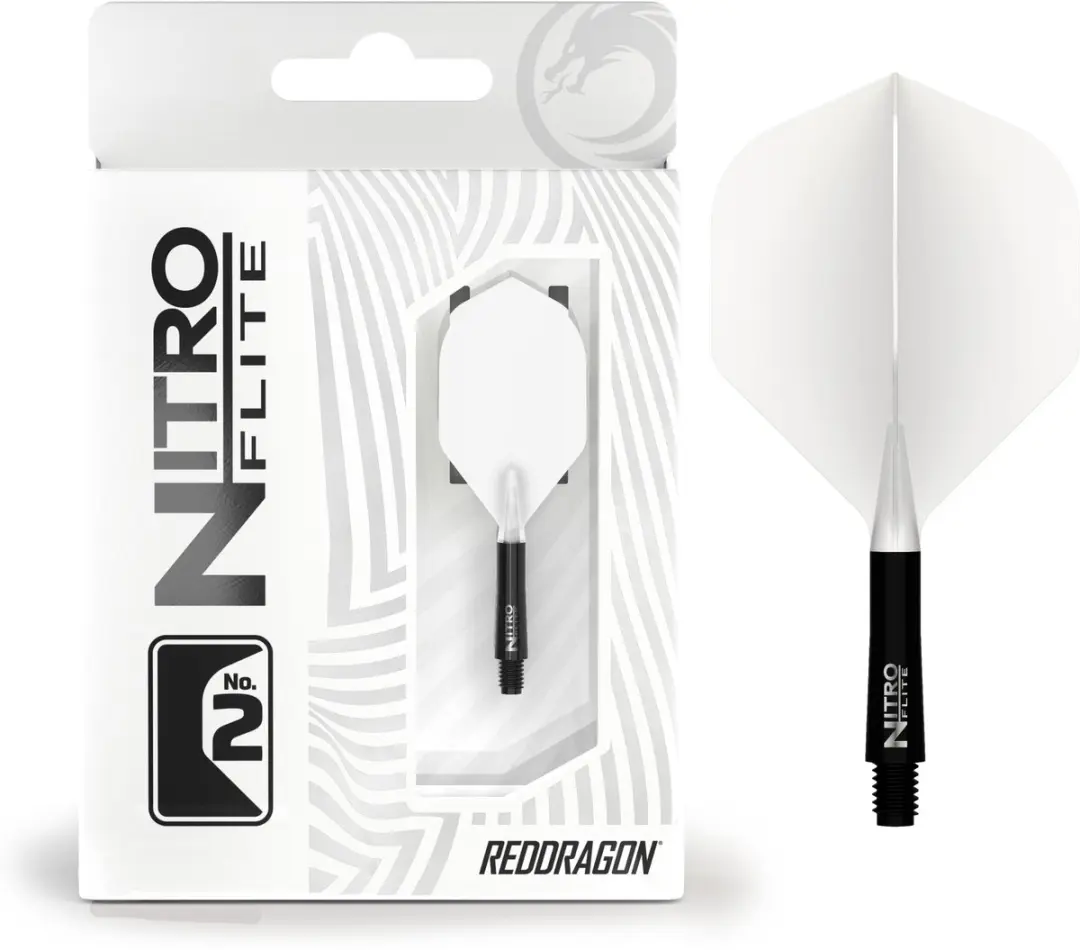 Red Dragon Nitro Flite X1078 Dartvleugels - 3 Stuks - Zwart/Wit - afbeelding 6 van 6