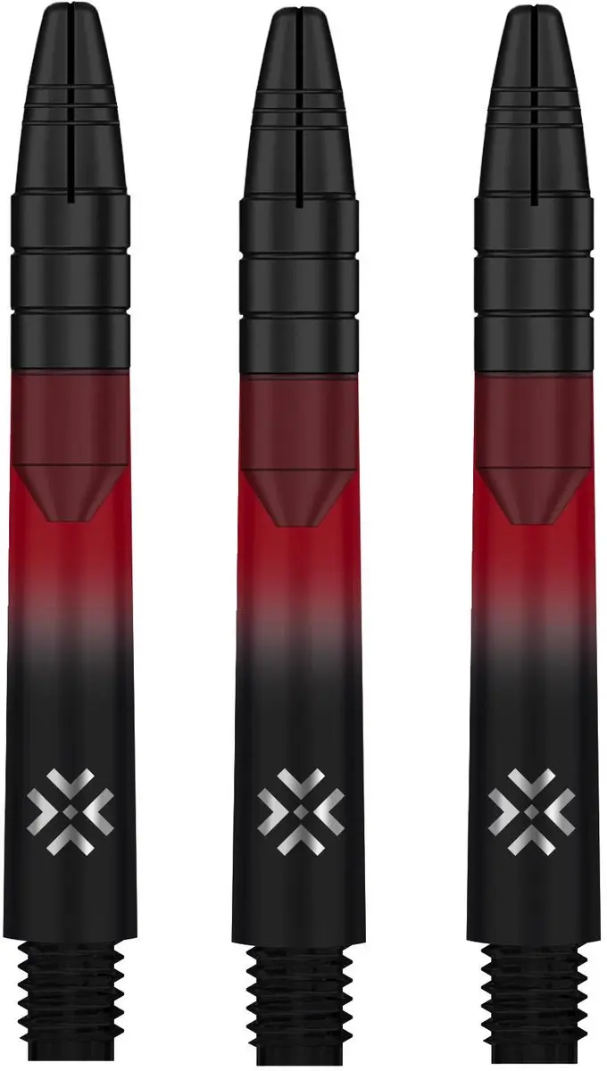 Bullet Shaft Alu HD 28mm - Rood/Zwart - 3 Stuks