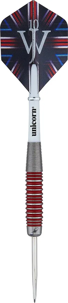 Unicorn James Wade The Machine 90% Dartpijlen - 3 Stuks - Rood/Zilver