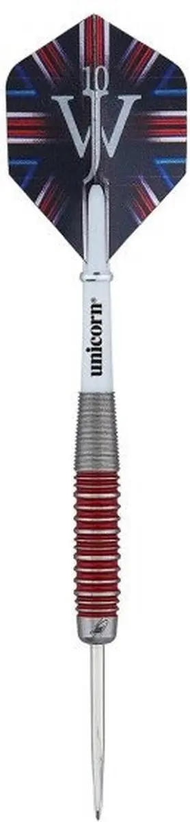 Unicorn James Wade The Machine 90% Dartpijlen - 3 Stuks - Rood/Zilver