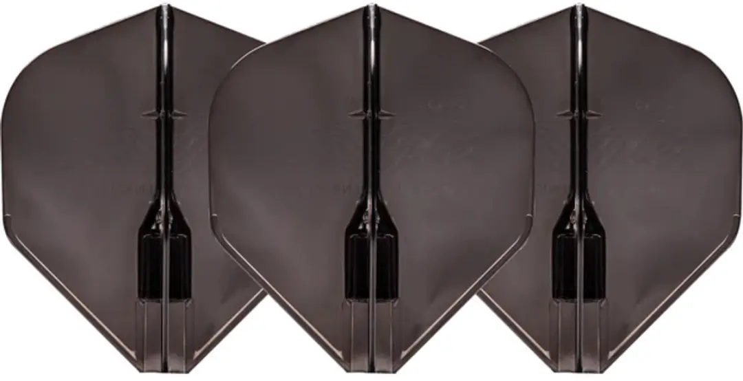 L-Style Fantom EZ L1 Standard Dart Flights - 3 Stuks - Transparant/Zwart