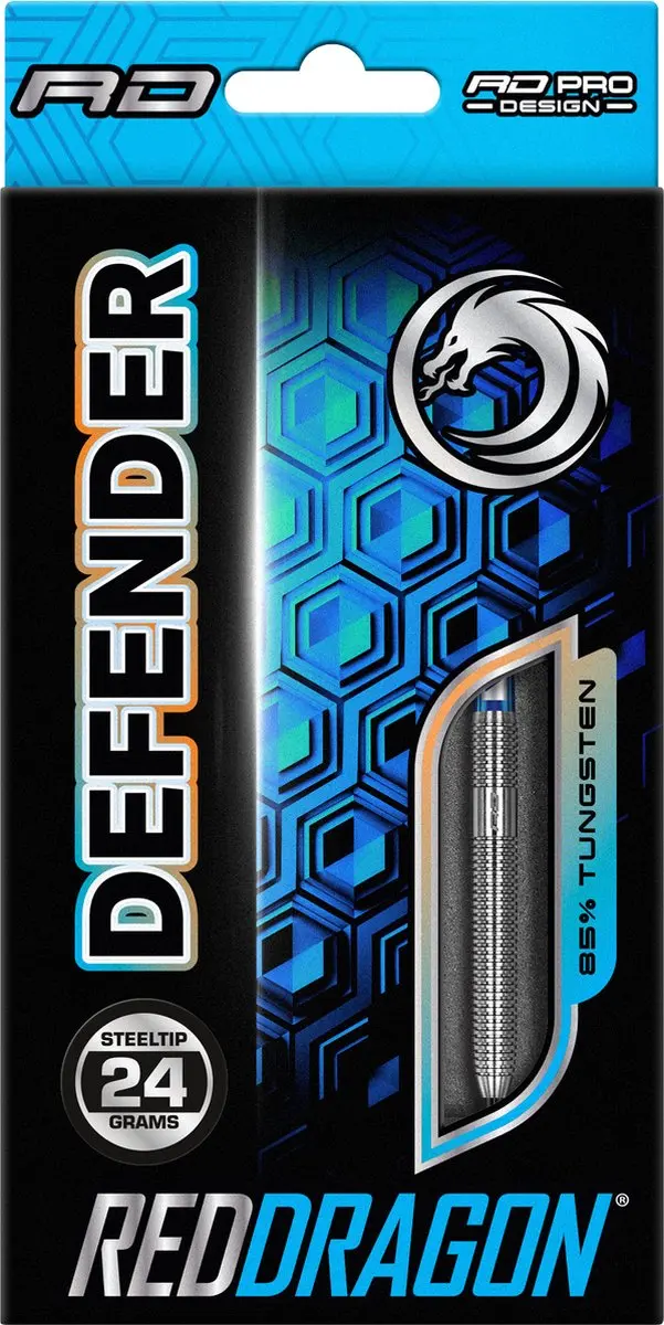Red Dragon Defender 85% Dartpijlen 3 Stuks - Zilver