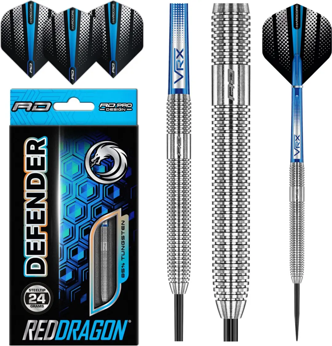 Red Dragon Defender 85% Dartpijlen 3 Stuks - Zilver
