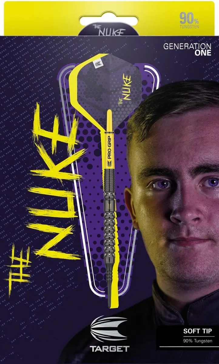Target Luke Littler G1 Soft Tip Dartpijlen 90% Wolfraam - 19g - The Nuke Signature Editie - afbeelding 6 van 6
