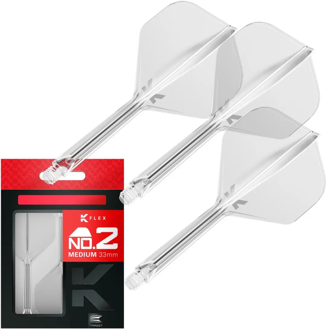 Target K-Flex Clear NO2 Dart Flights Medium - 33mm