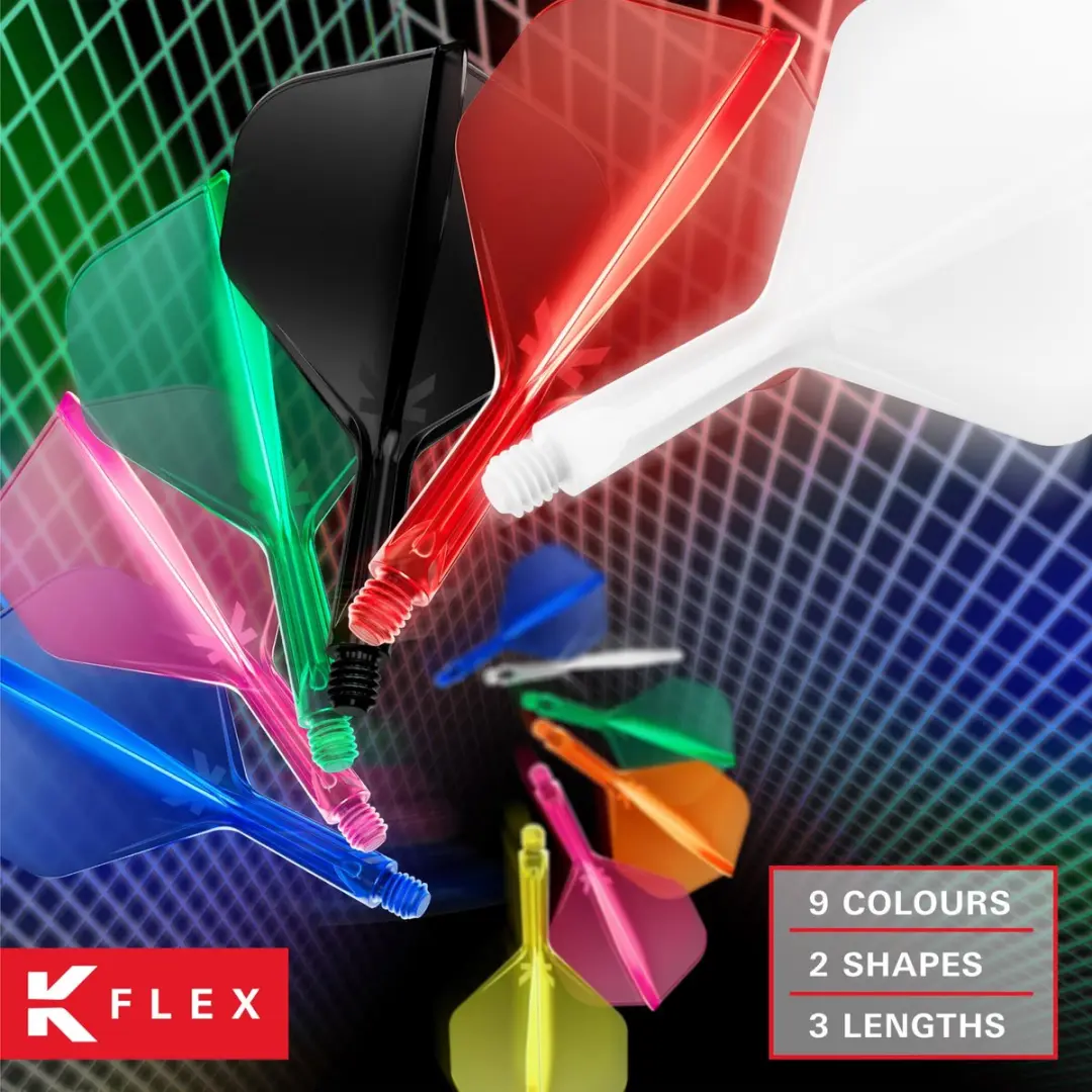 Target K-Flex Clear NO2 Dart Flights Medium - 33mm