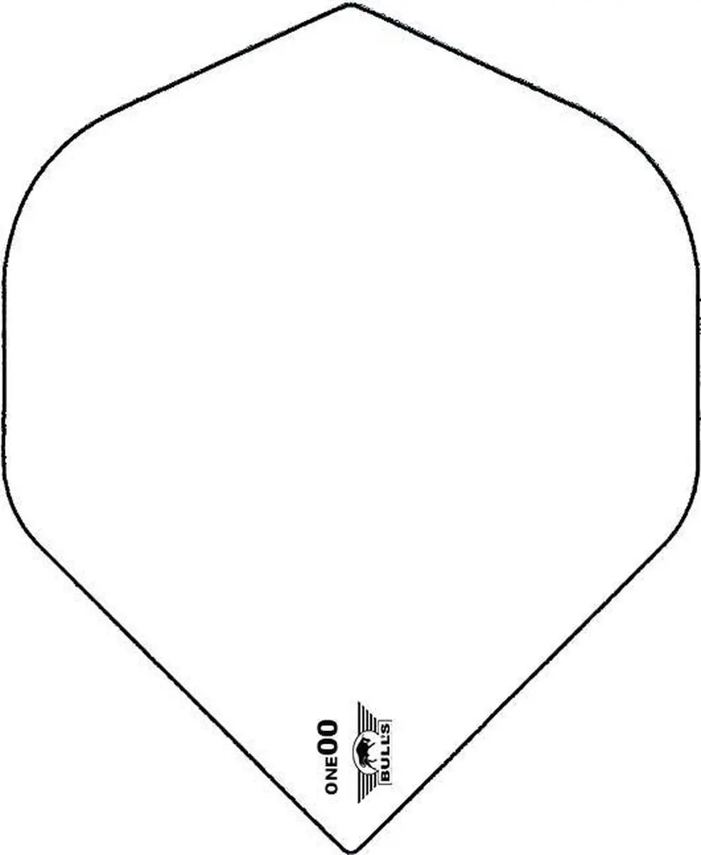 Bull's One00 BU-50822 Dart Flights - Wit - 3 Stuks