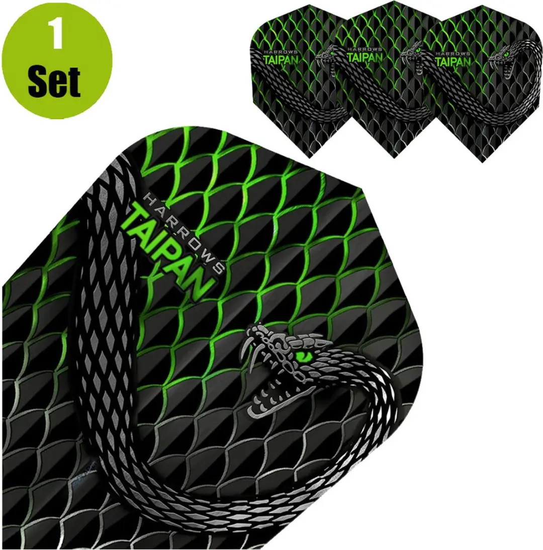 Harrows Taipan Green Dart Flights HF2303 - 3 Stuks