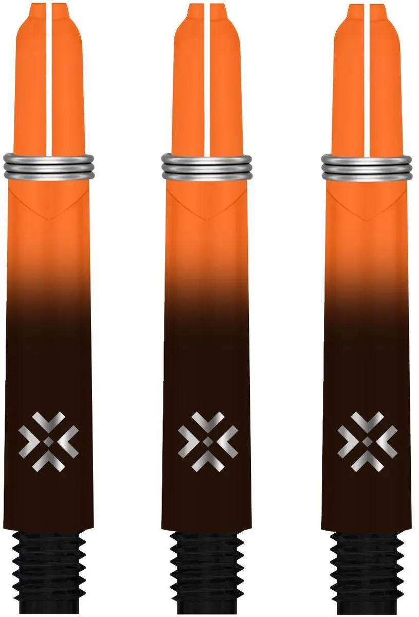 Bullet Shafts 35mm - Zwart/Oranje - 3 Stuks