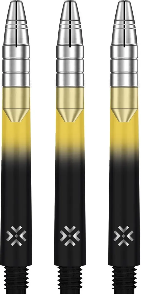 Bullet Shaft Alu HD 48mm - Geel/Zwart/Silver - 3 Stuks