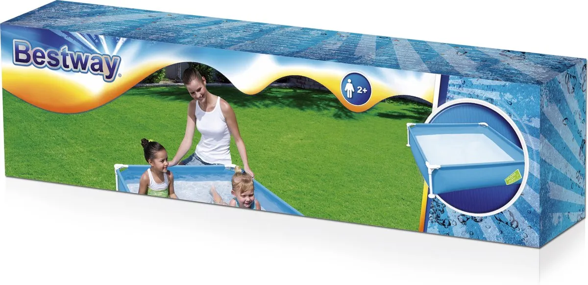 Bestway My First Frame Zwembad 122x122x30,5cm - Grijs