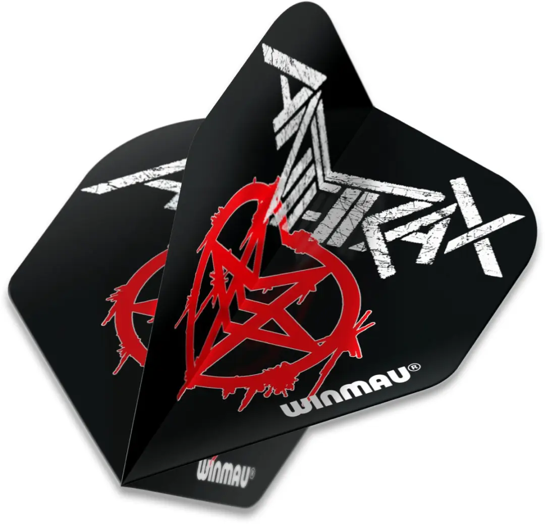 Winmau Rock Legends Anthrax Dart Flights - Zwart
