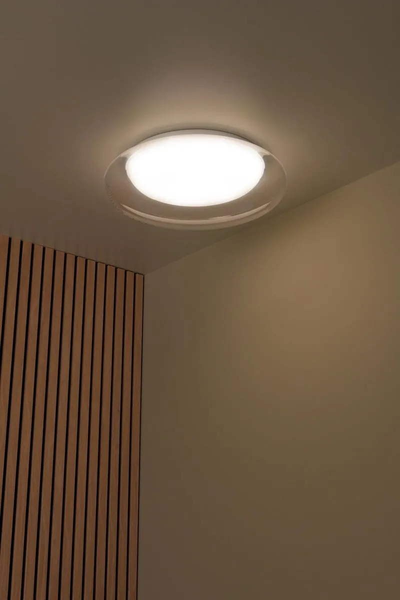 Lucide SKETES Plafonnière Ø45,7cm - LED Dimbaar 2700K/4000K - Transparant