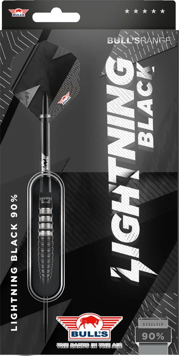 Bull's Lightning Black Dartpijlen 25g - 3 Stuks