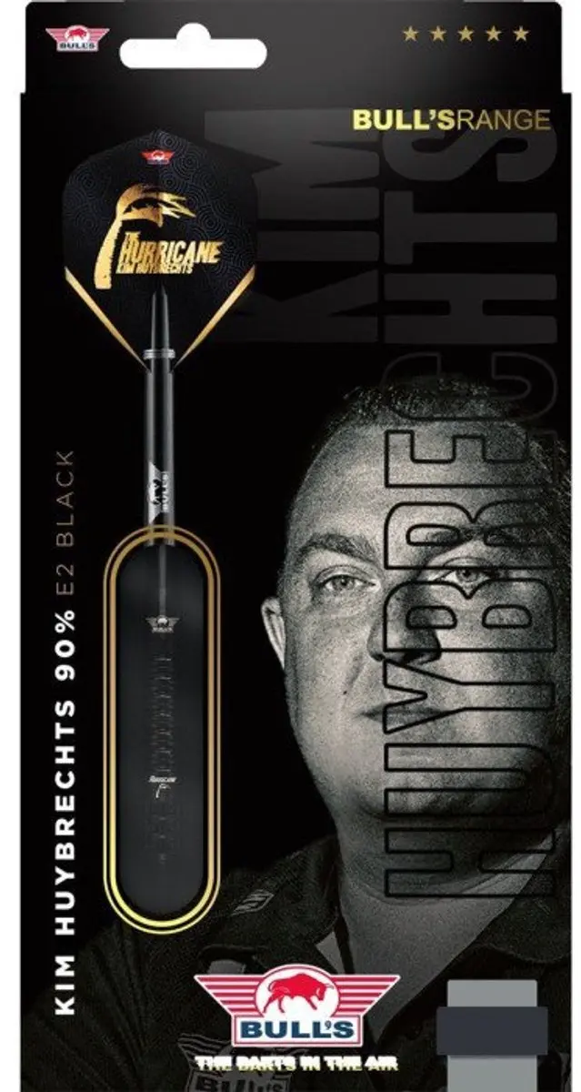 Bull's Kim Huybrechts E2 Full Black Dartpijlen - 3 Stuks