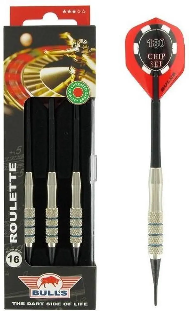 Bull's Roulette Brass A Soft Tip Dartpijlen 18g - 3 Stuks - afbeelding 6 van 6