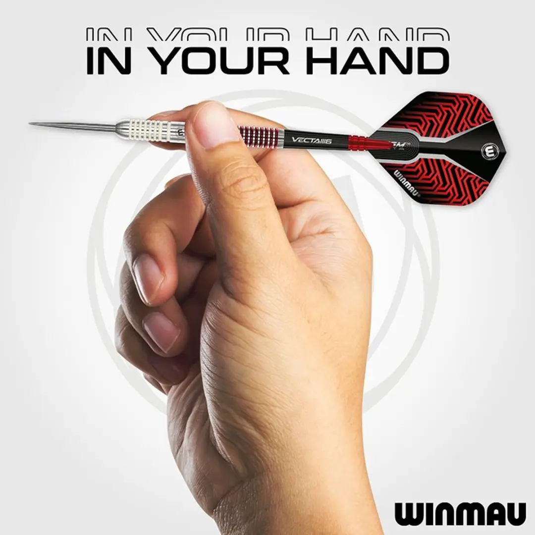 Winmau Team 360 Jack Johnson Dartpijlen 3 Stuks - Wit/Zilver/Rood