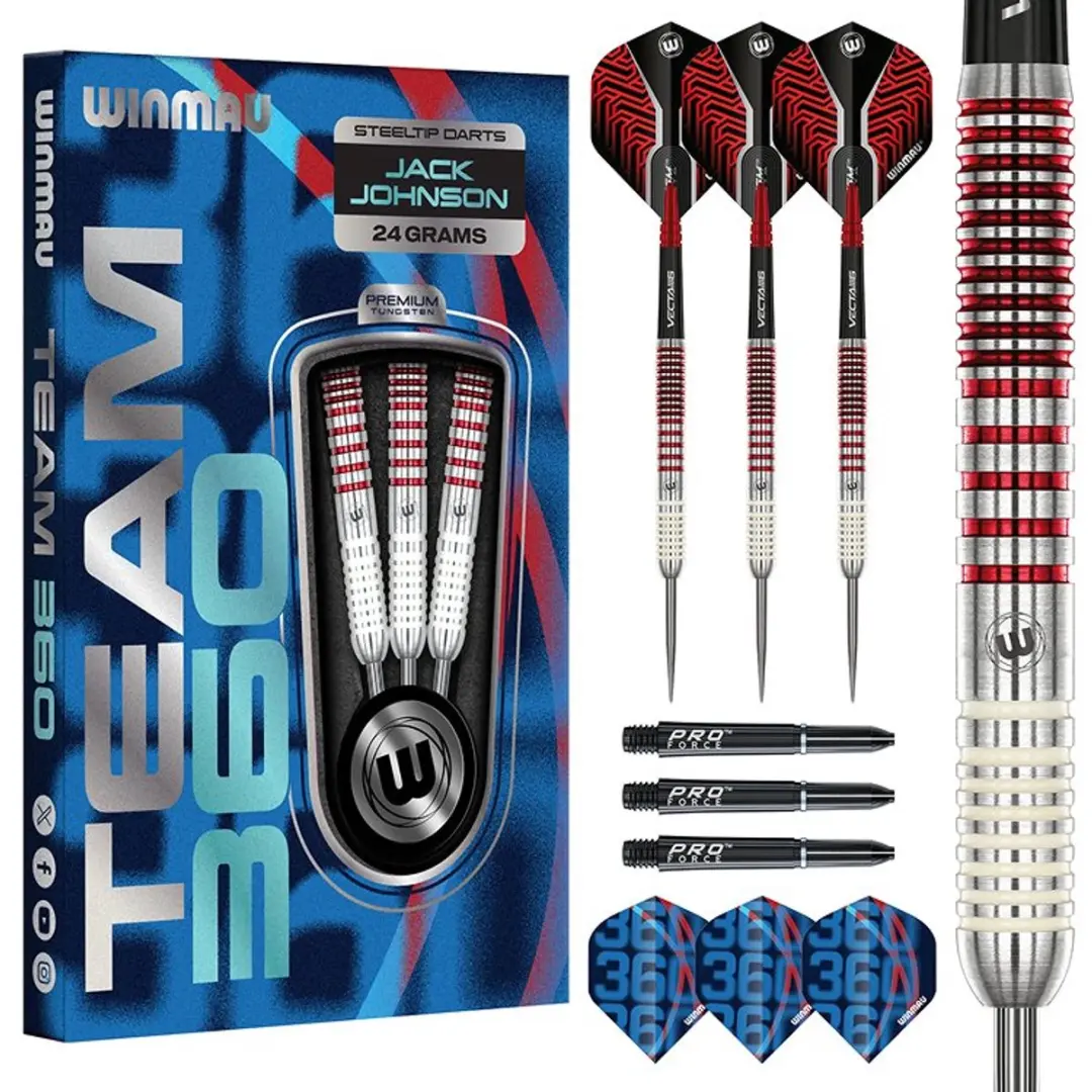 Winmau Team 360 Jack Johnson Dartpijlen 3 Stuks