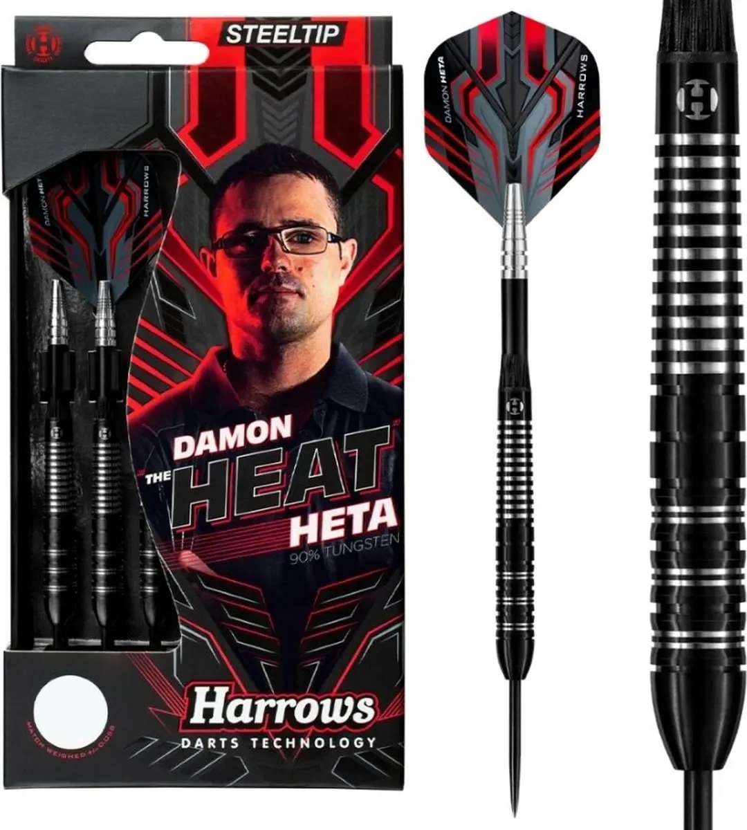 Harrows Damon Heta 90% Tungsten 25gr - 3 Stuks - Zwart