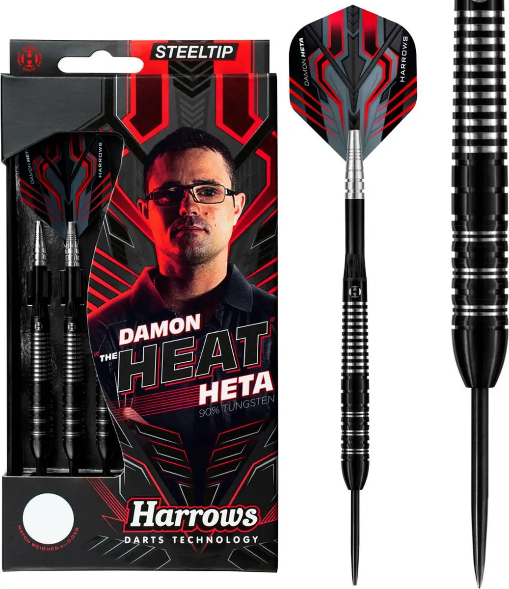 Harrows Damon Heta 90% Tungsten 25gr - 3 Stuks - Zwart