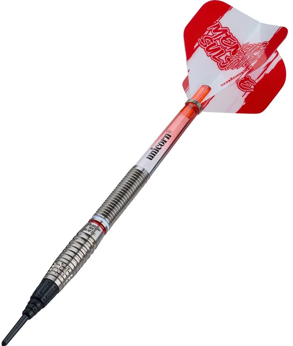 Unicorn Mensur Suljovic 80% Soft Tip Darts - 3 Stuks - Zilver