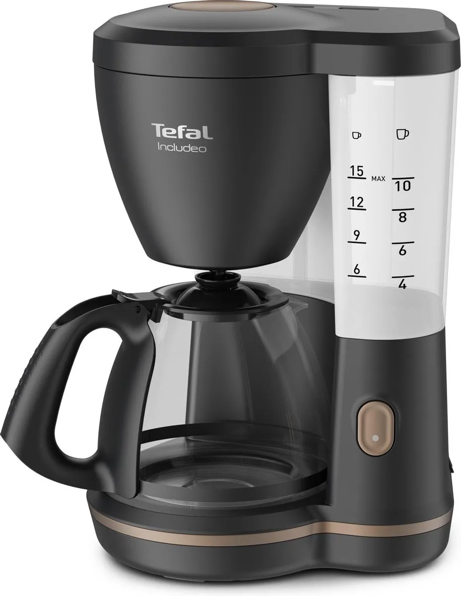Tefal Includeo CM5338 Filter Koffiezetapparaat 1000W - 15 Koppen Zwart