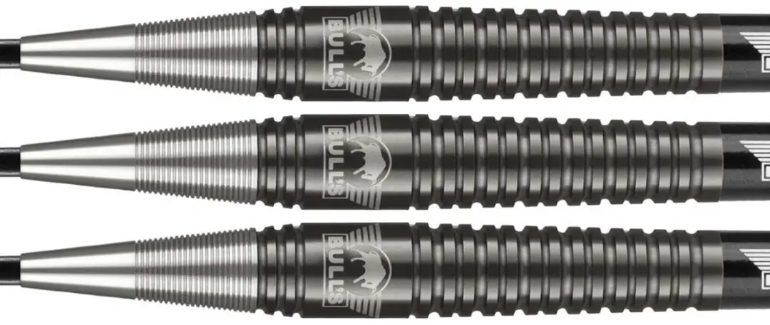 Bull's Concord 90% Dartpijlen 22g - 3 Stuks - Grijs/Zwart