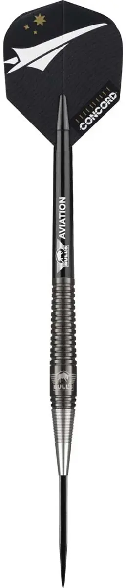 Bull's Concord 90% Dartpijlen 22g - 3 Stuks - Grijs/Zwart - afbeelding 6 van 6