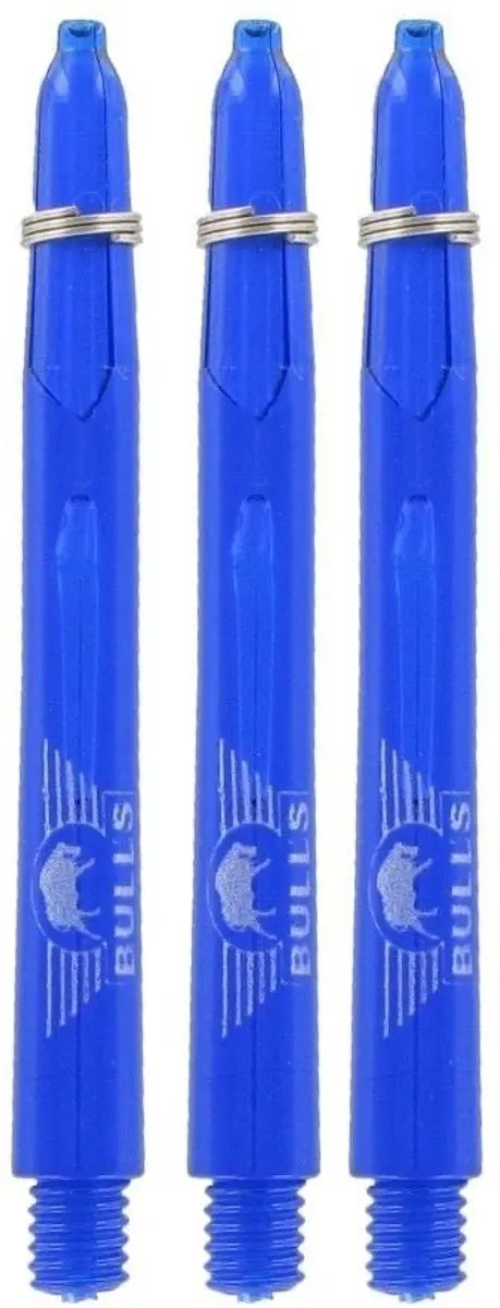 Bull's Nylon Glowlite Blauwe Dart Shafts BU-55431 - 3 Stuks