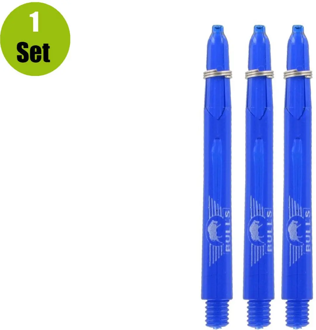 Bull's Nylon Glowlite Blauwe Dart Shafts BU-55431 - 3 Stuks