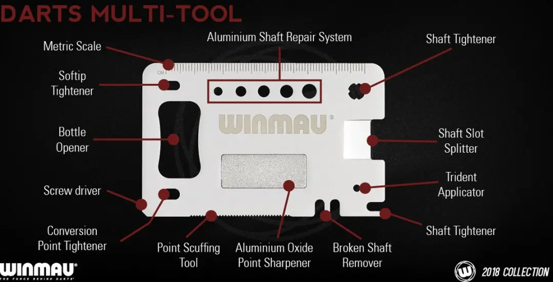 Winmau Darts-Multitool 8393 - 2 Stuks