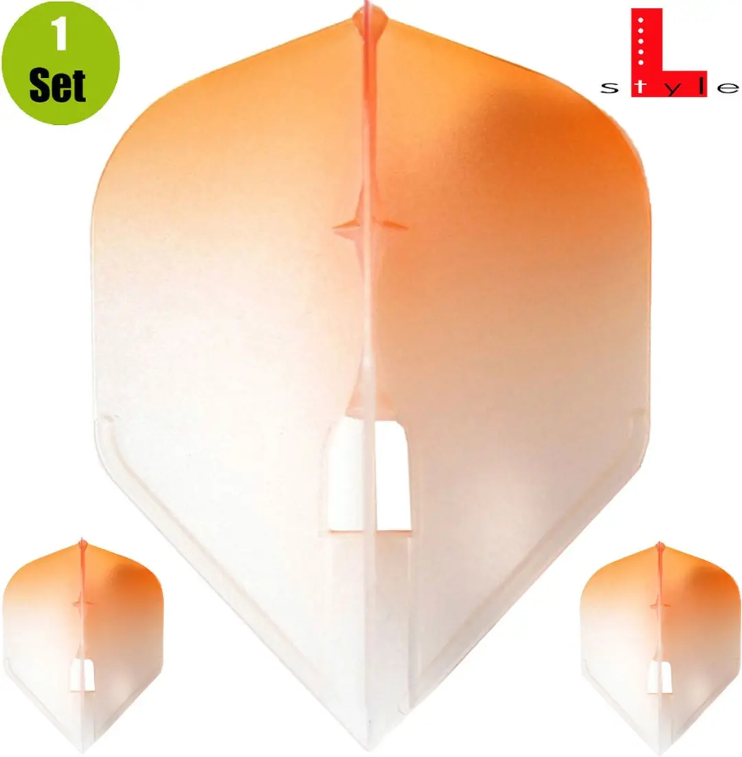 L-Style Champagne L3 Shape Dartvleugels - 2-Tone Oranje
