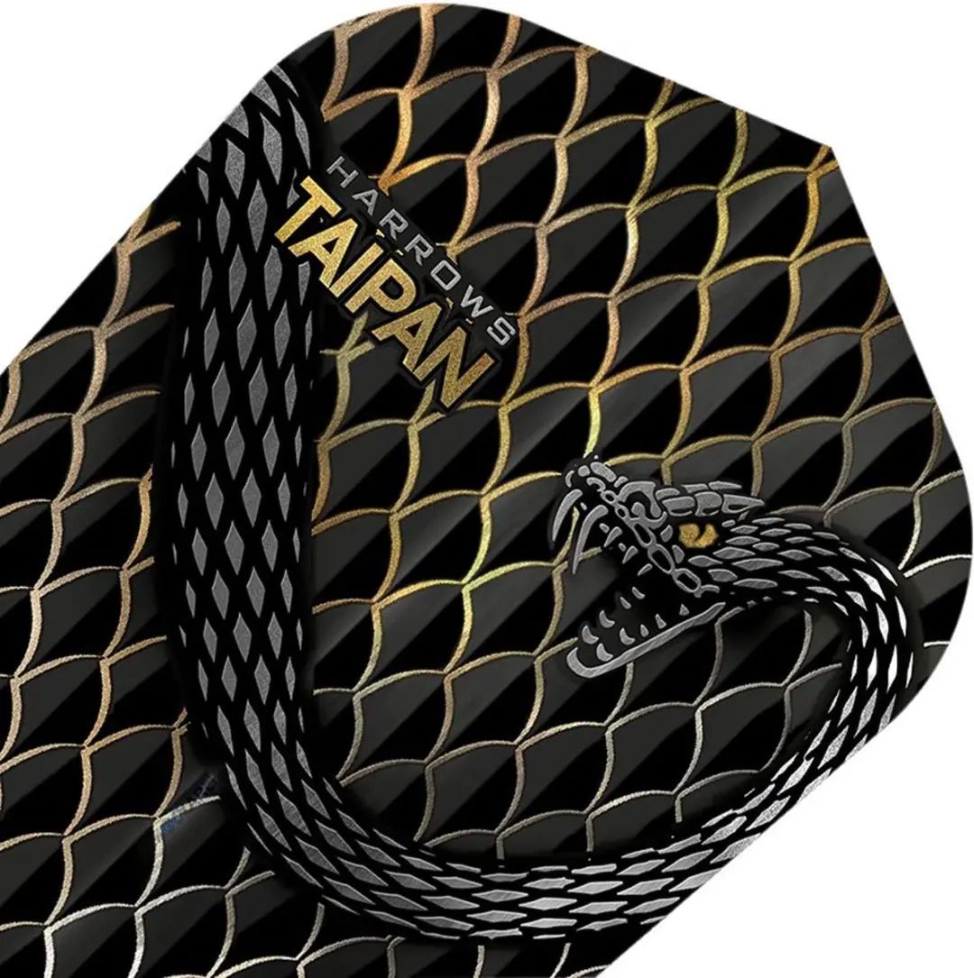 Harrows Taipan Gold Dart Flights FB2300 - 3 Stuks - Zwart