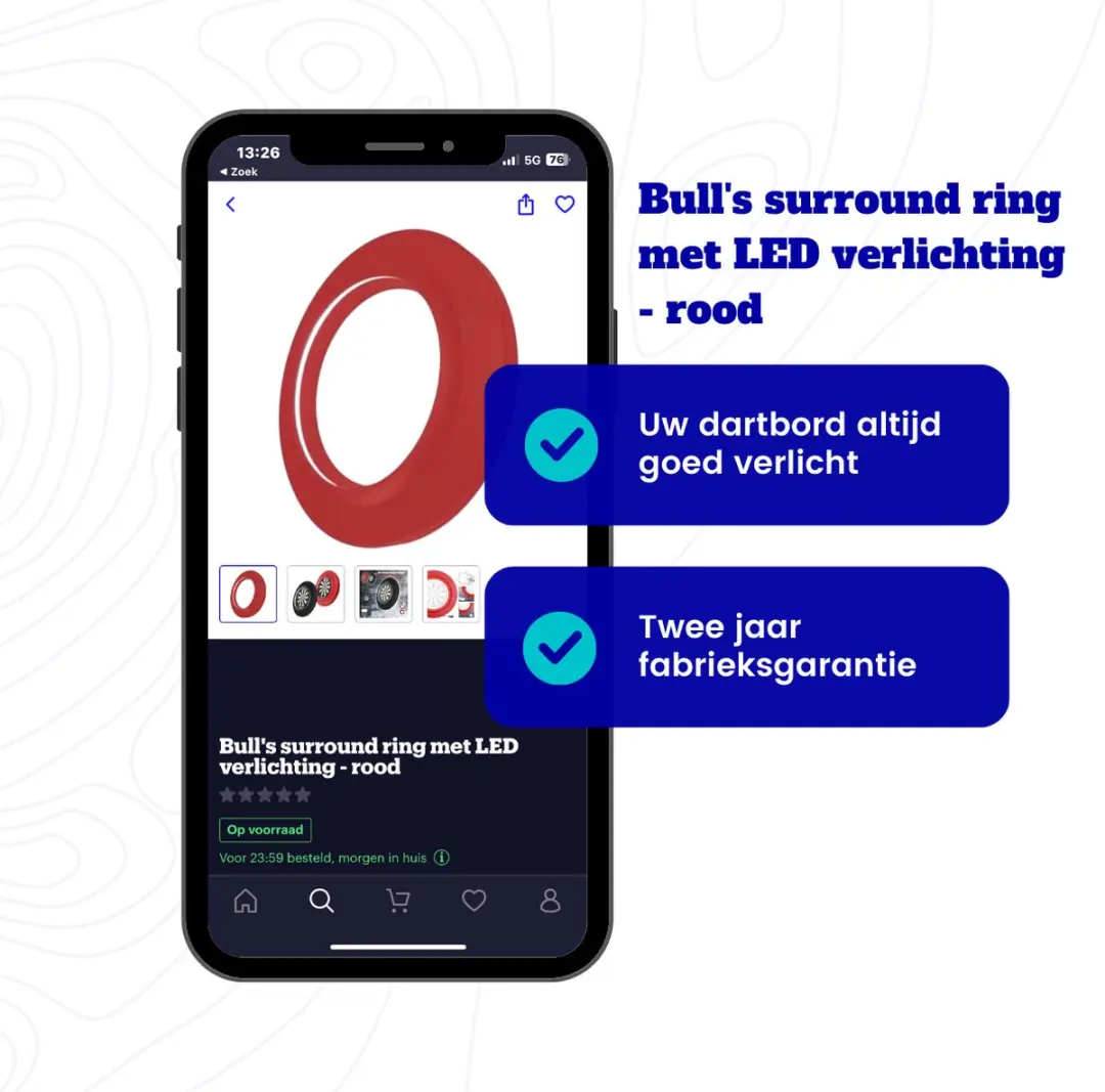 Bull's Surround Ring 37910 - Rood