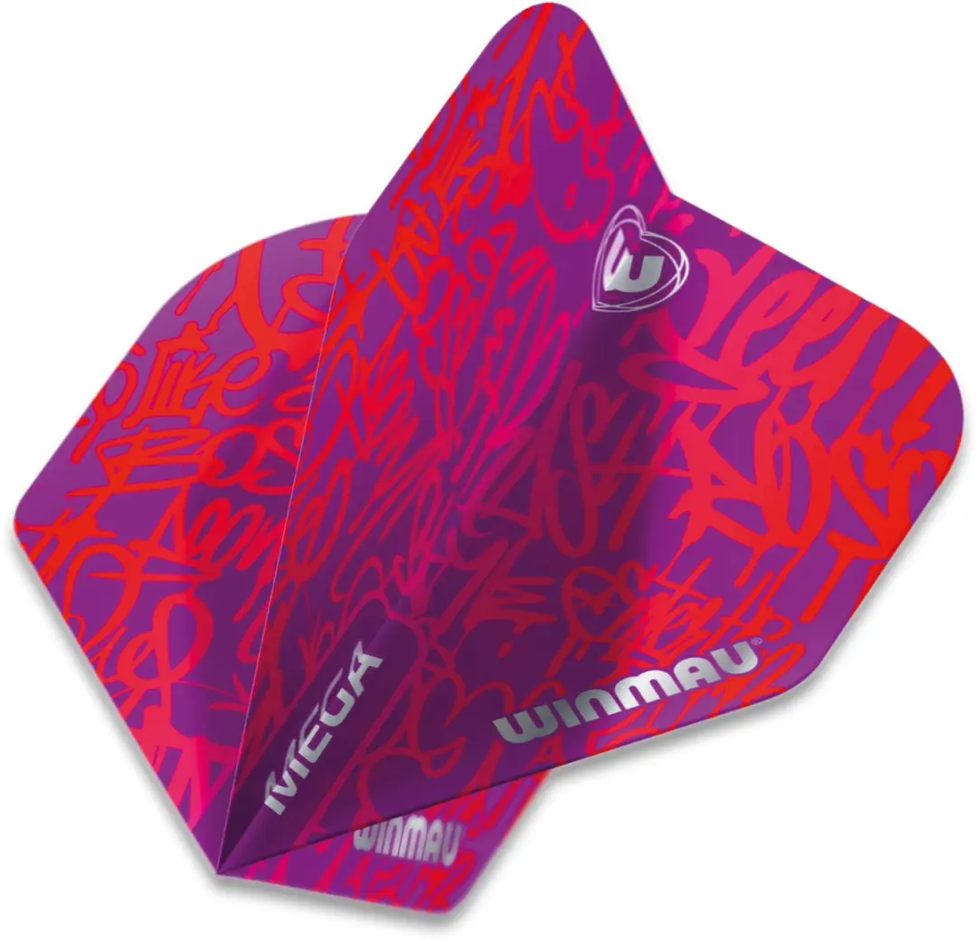 Winmau Mega Standard Graphic Dartvleugels - Roze - 3 Stuks