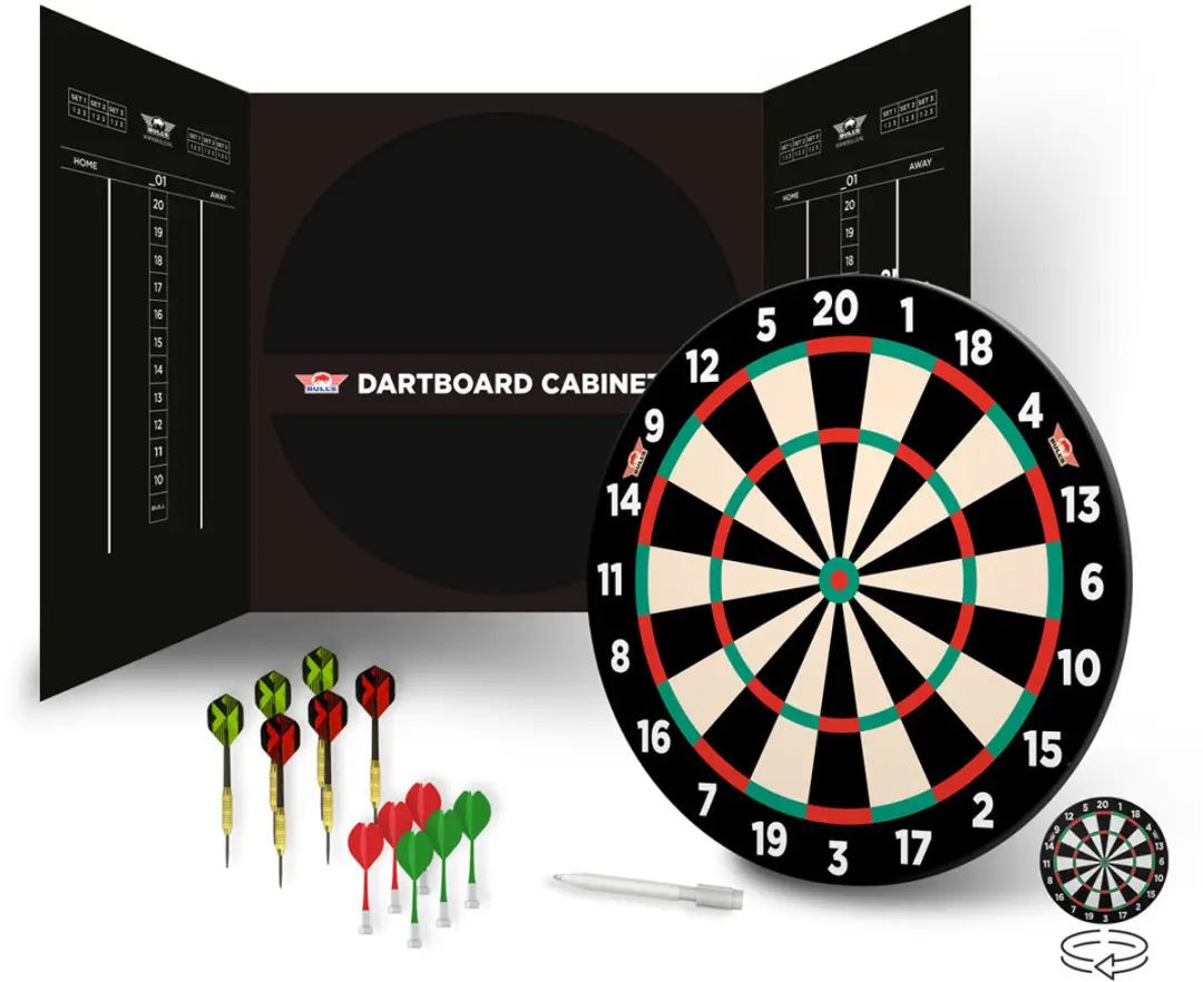 Bull's BU-68242 Magnetic Paper Dartbord Cabinet Set