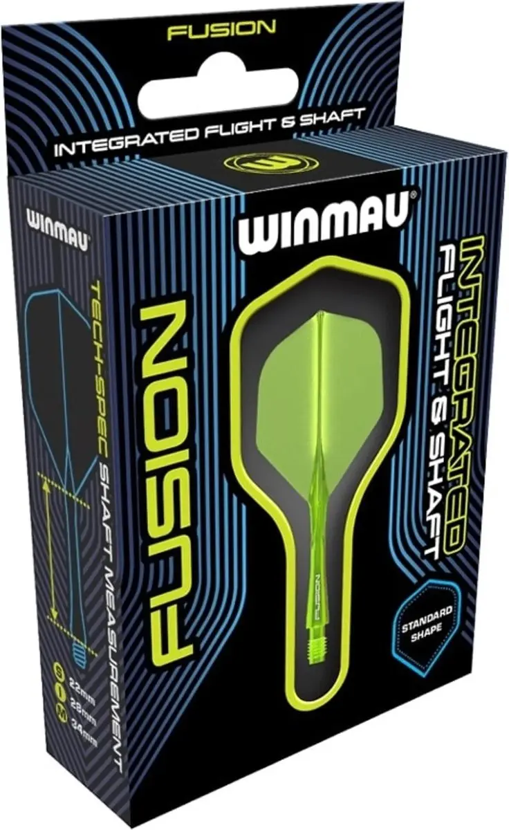 Winmau Fusion Neon Geel Dart Flights 3 Stuks