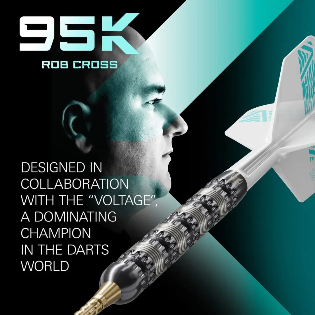 Target Rob Cross 95K Swiss Point Dartpijlen - 3 Stuks - Zwart