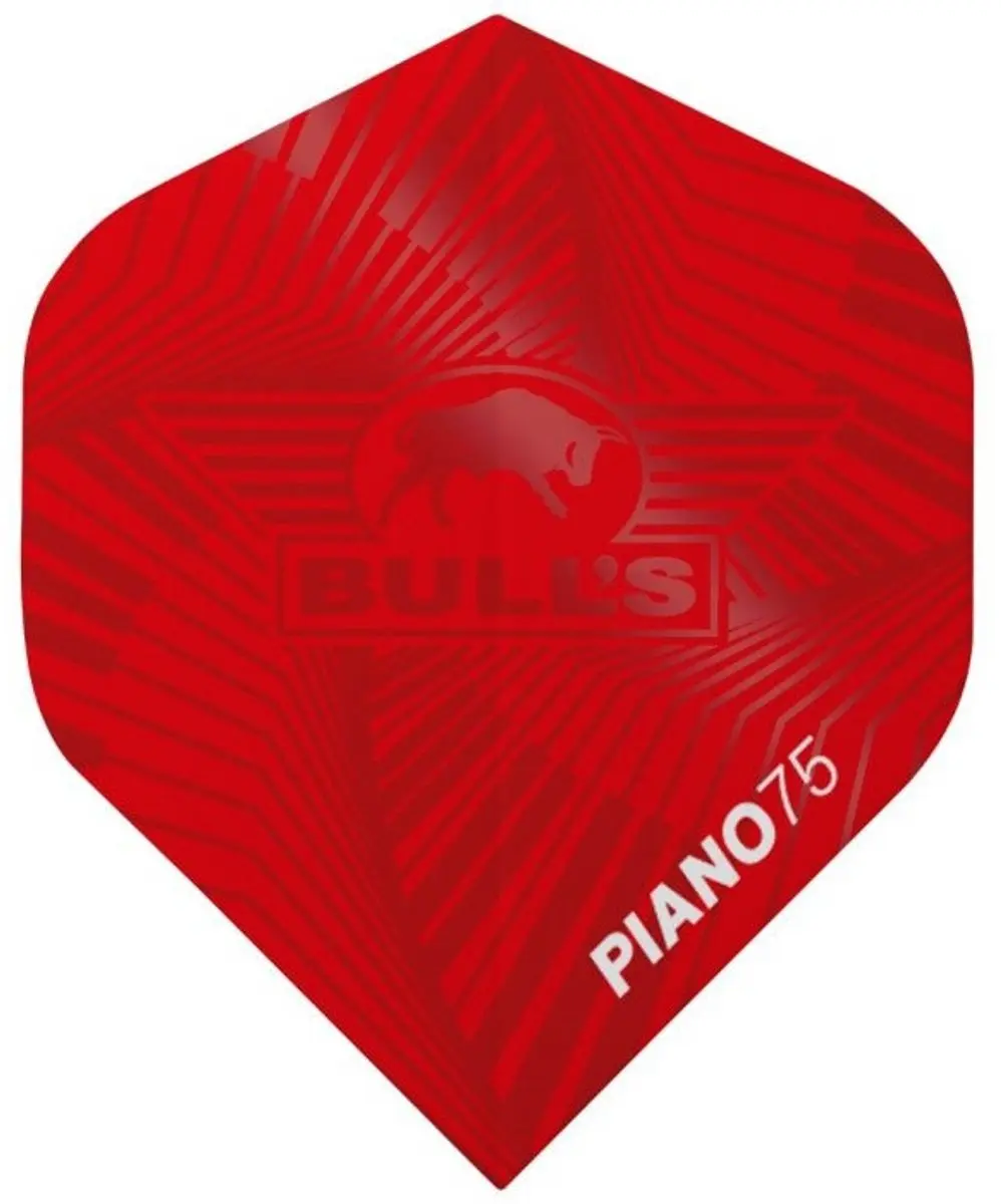 Bull's Flights Piano 75 nr.2 Rood - 15 Stuks